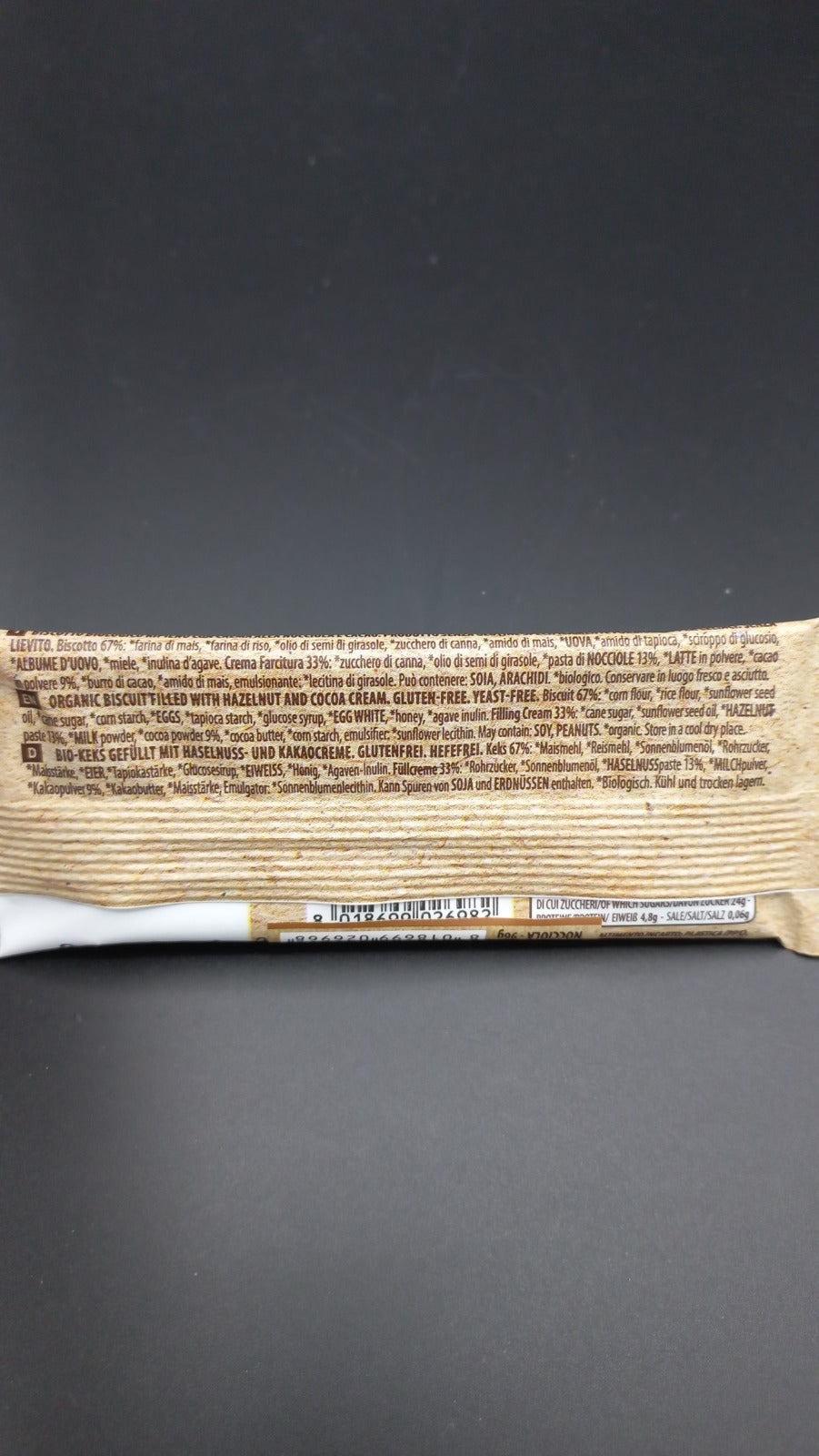 Biscuits con crema al cacao e nocciole (4 monoporzioni) Probios