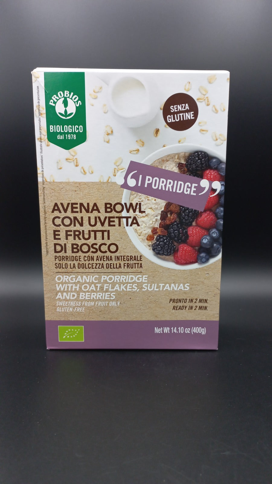 Avena bowl con uvetta e frutti di bosco Probios