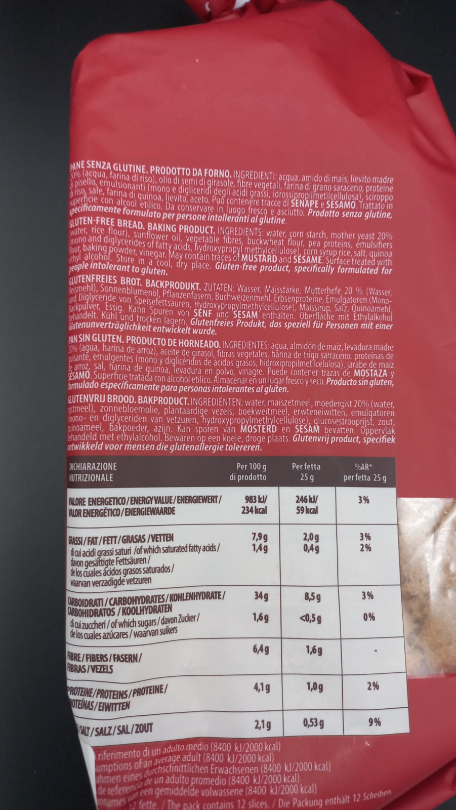 Pan del nonno Bianco - Inglese