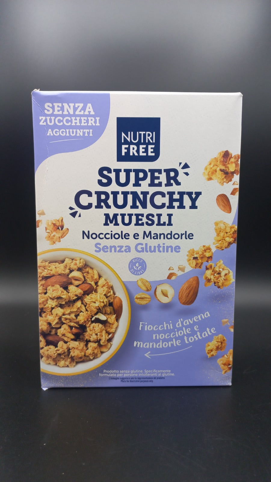Super Crunchy Muesli Nocciole e mandorle - senza zuccheri aggiunti Nutrifree