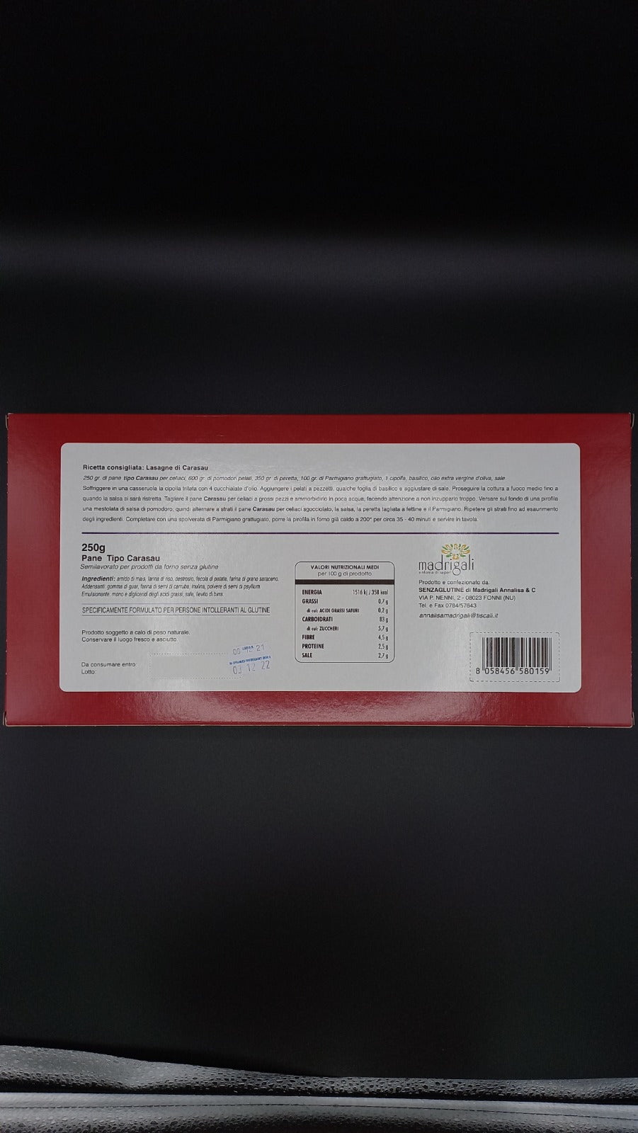 Pane tipo carasau - Madrigali