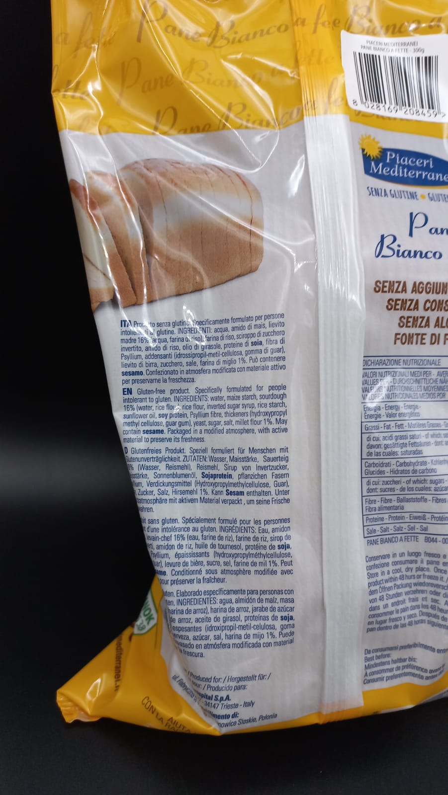 Pane bianco a fette - Piaceri Mediterranei