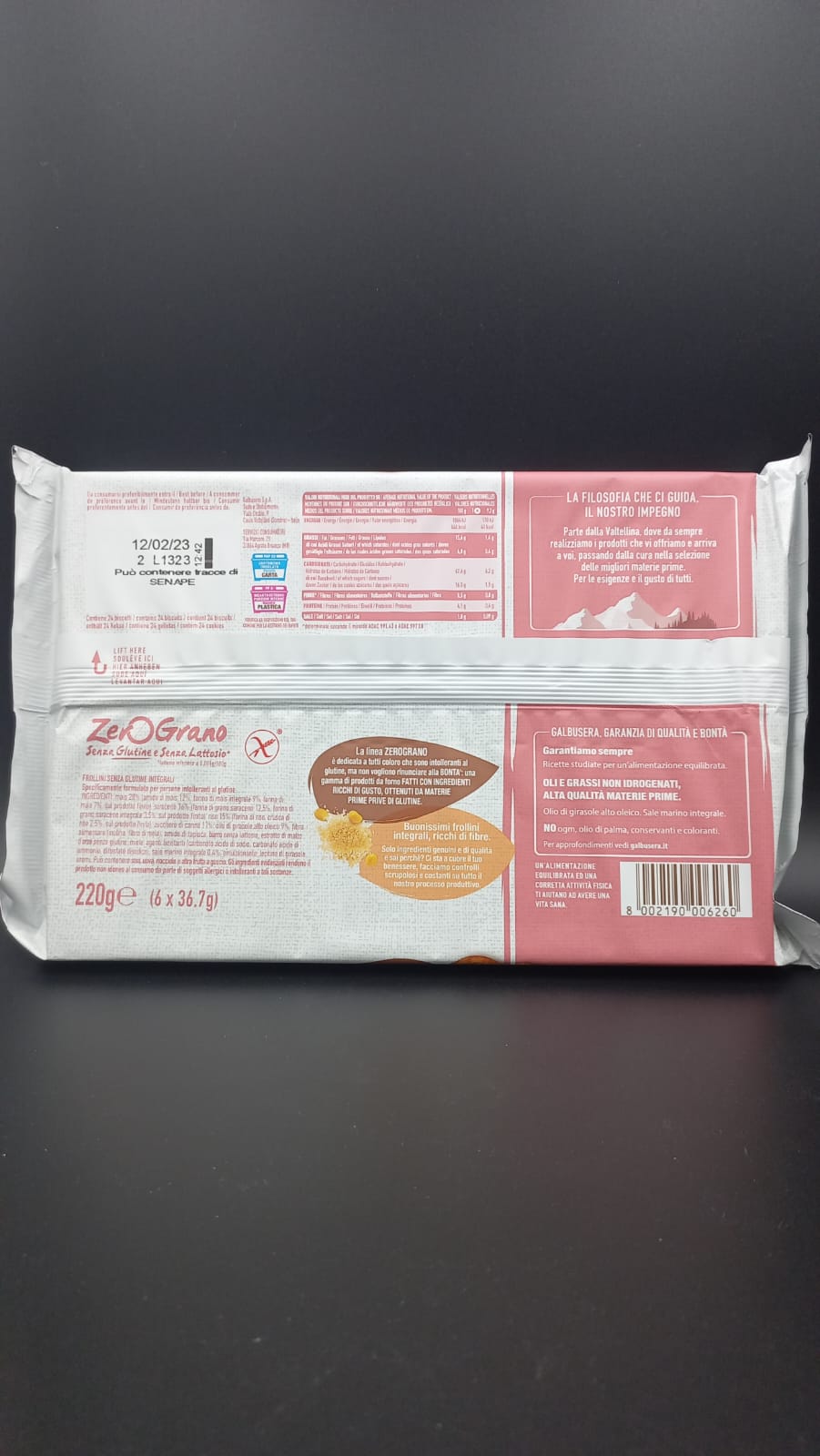 ZeroGrano integrale con Mais e grano saraceno (6 monoporzioni) Galbusera