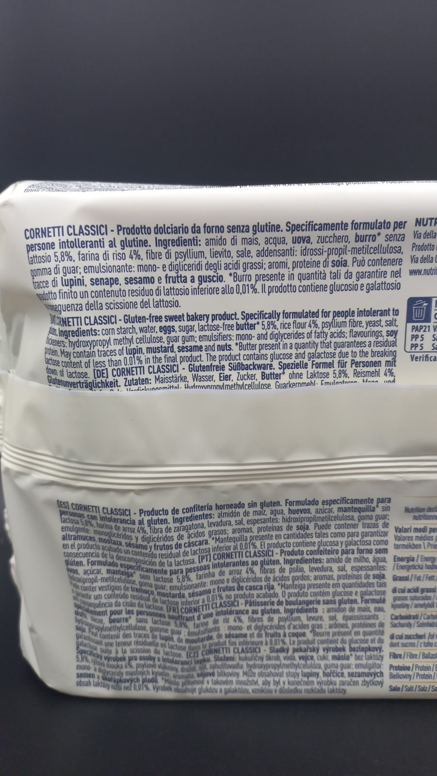 Cornetti classici Nutrifree (4 monoporzioni)