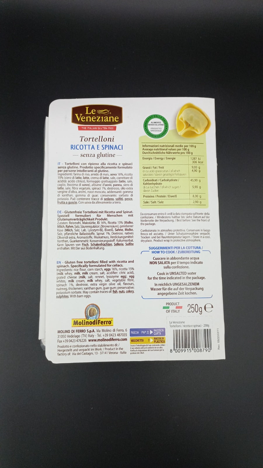 Tortelloni ricotta e spinaci - Le Veneziane