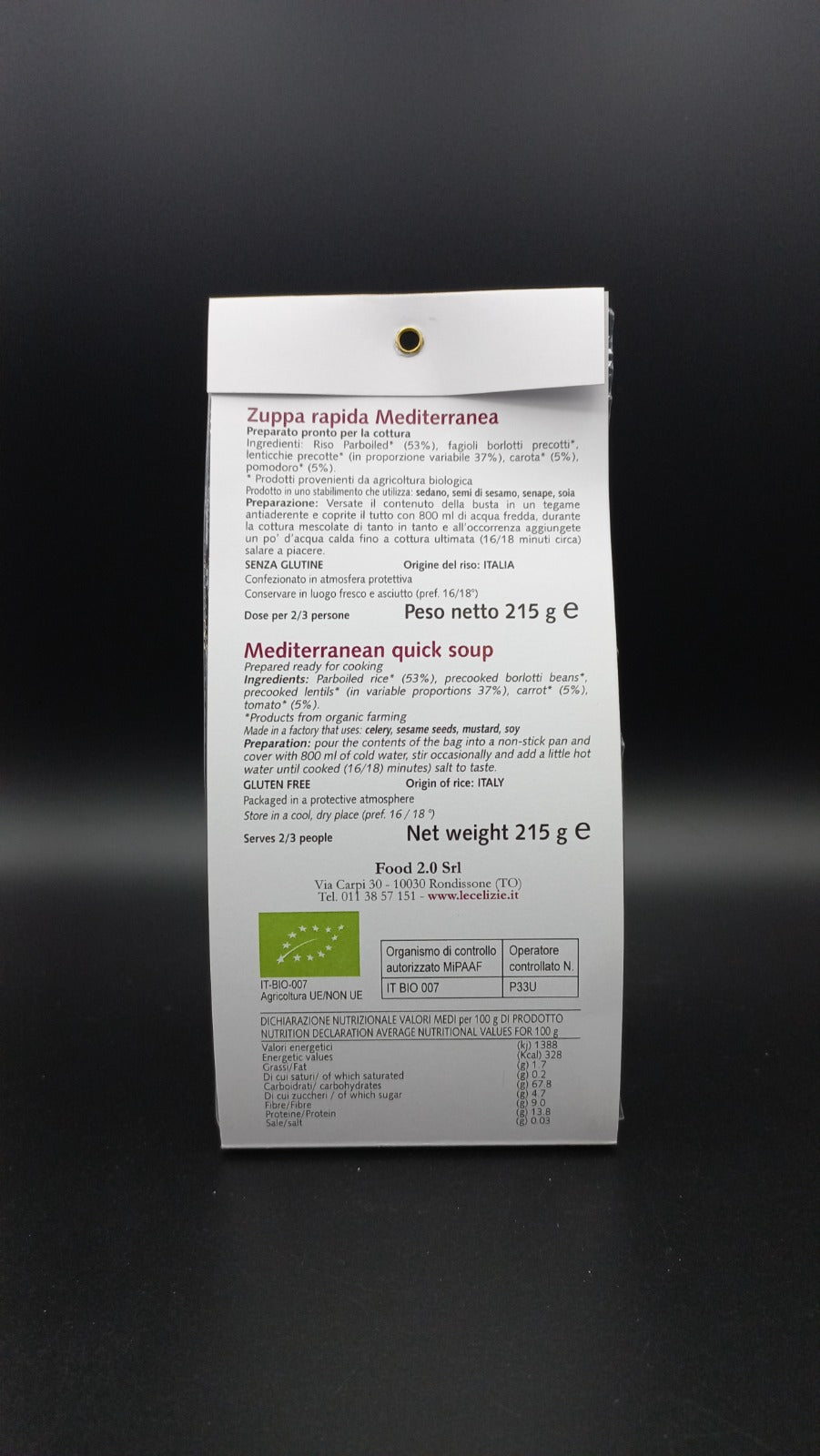 Zuppa rapida Mediterranea Le Celizie