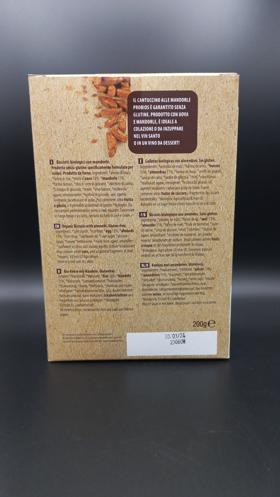 Cantuccini alle mandorle Probios