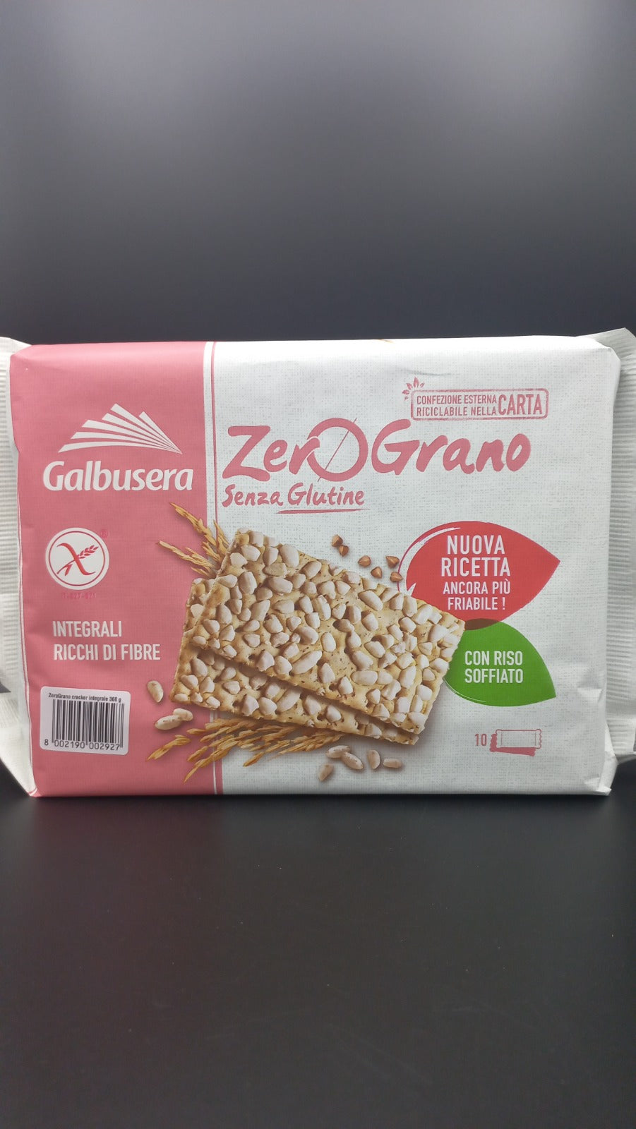 Crackers integrali Zero Grano (10 monoporzioni) - Galbusera
