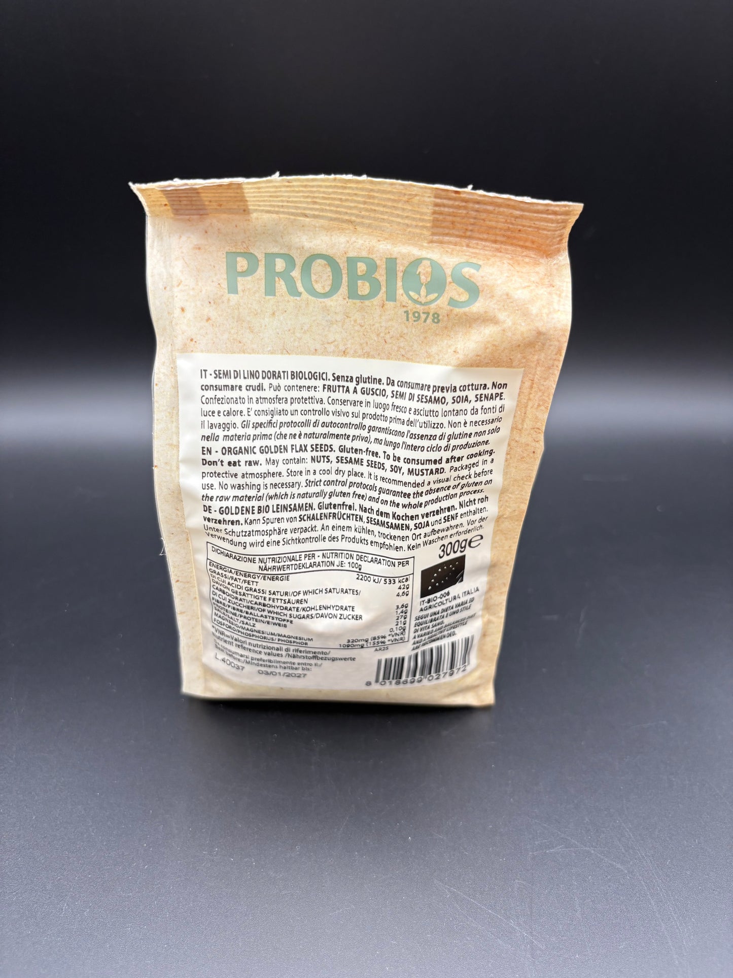 Semi di lino dorati - Probios