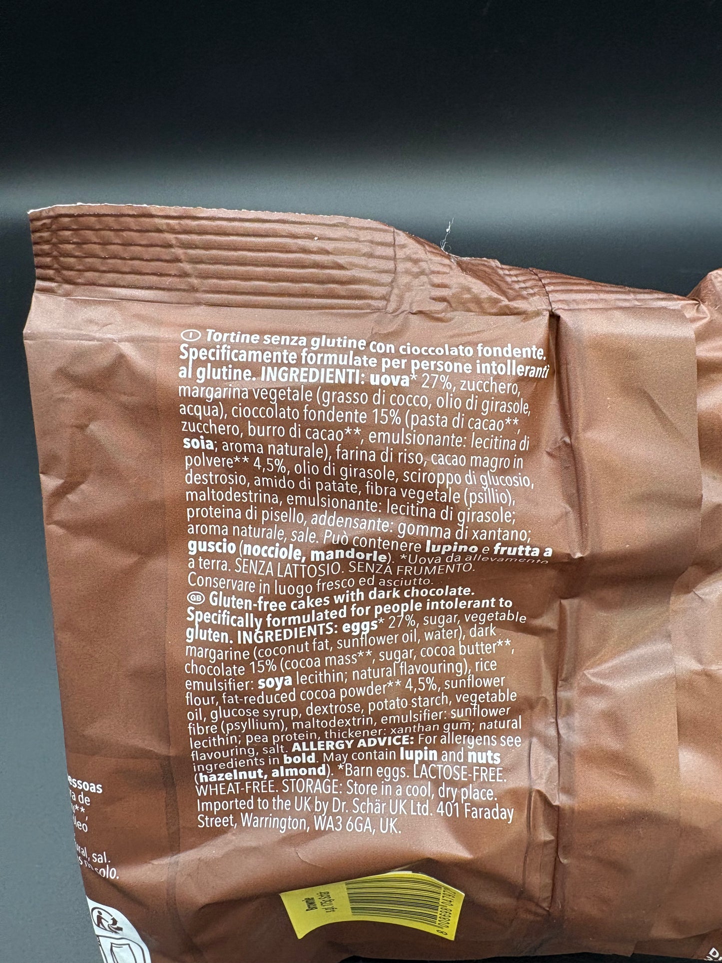 Brownie cake bar Schar (5 monoporzioni)