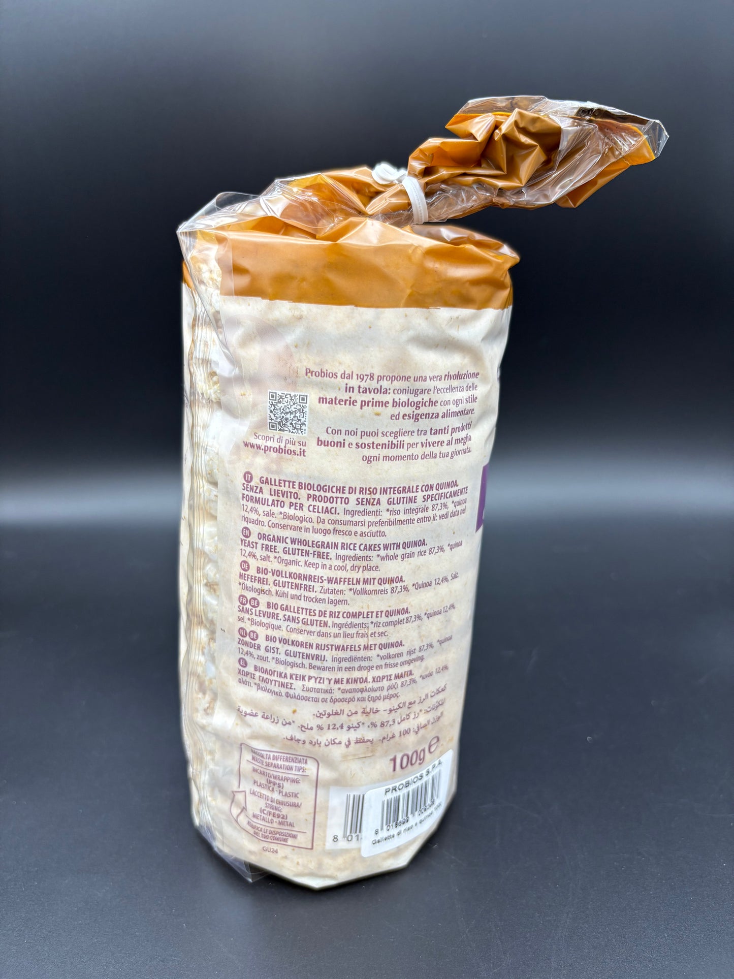 Gallette di riso integrale e  quinoa Probios