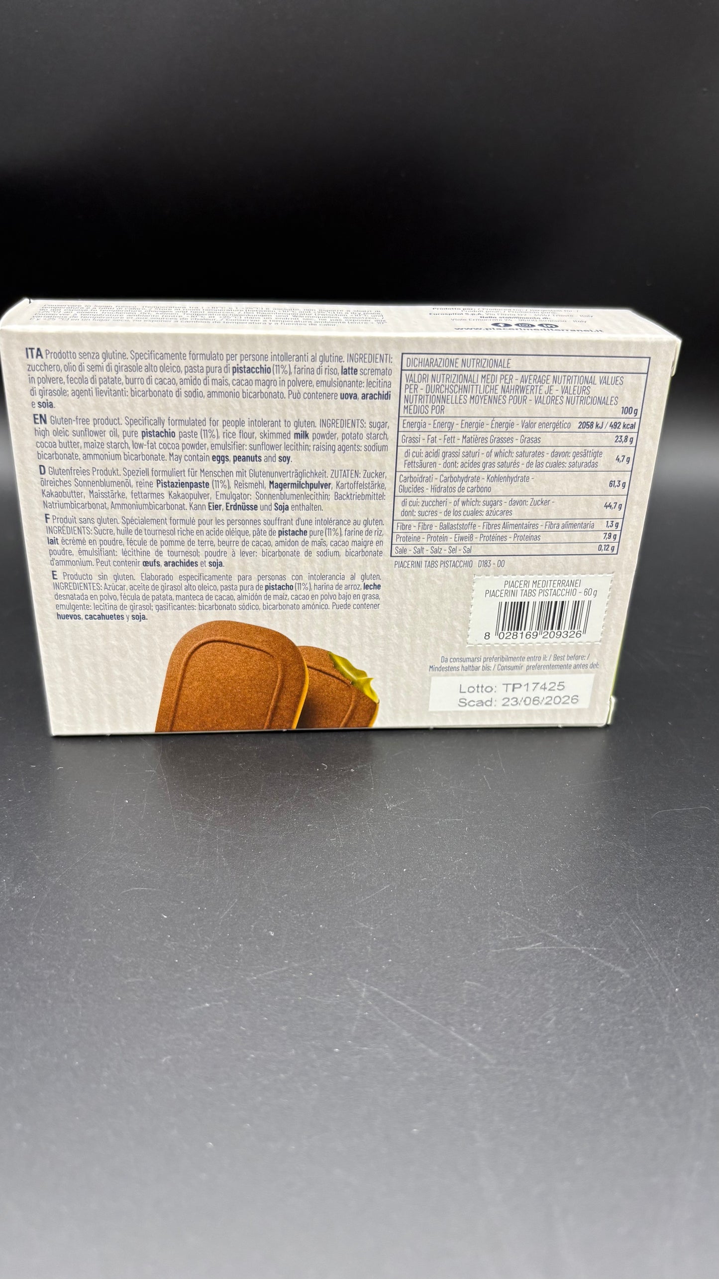 PIACERINI TABS PISTACCHIO Piaceri Mediterranei