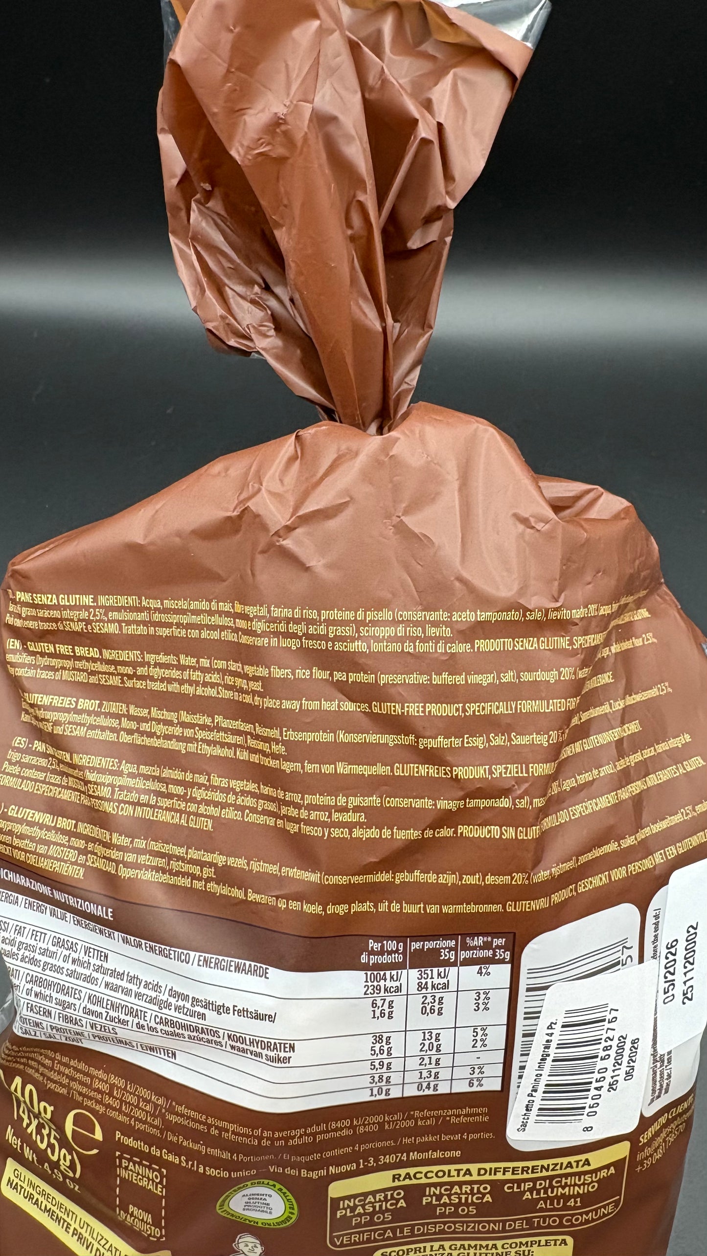 Panino integrale (4 pezzi) - Inglese