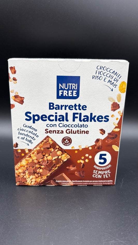Barrette Special Flakes con cioccolato (5 monoporzioni) Nutrifree