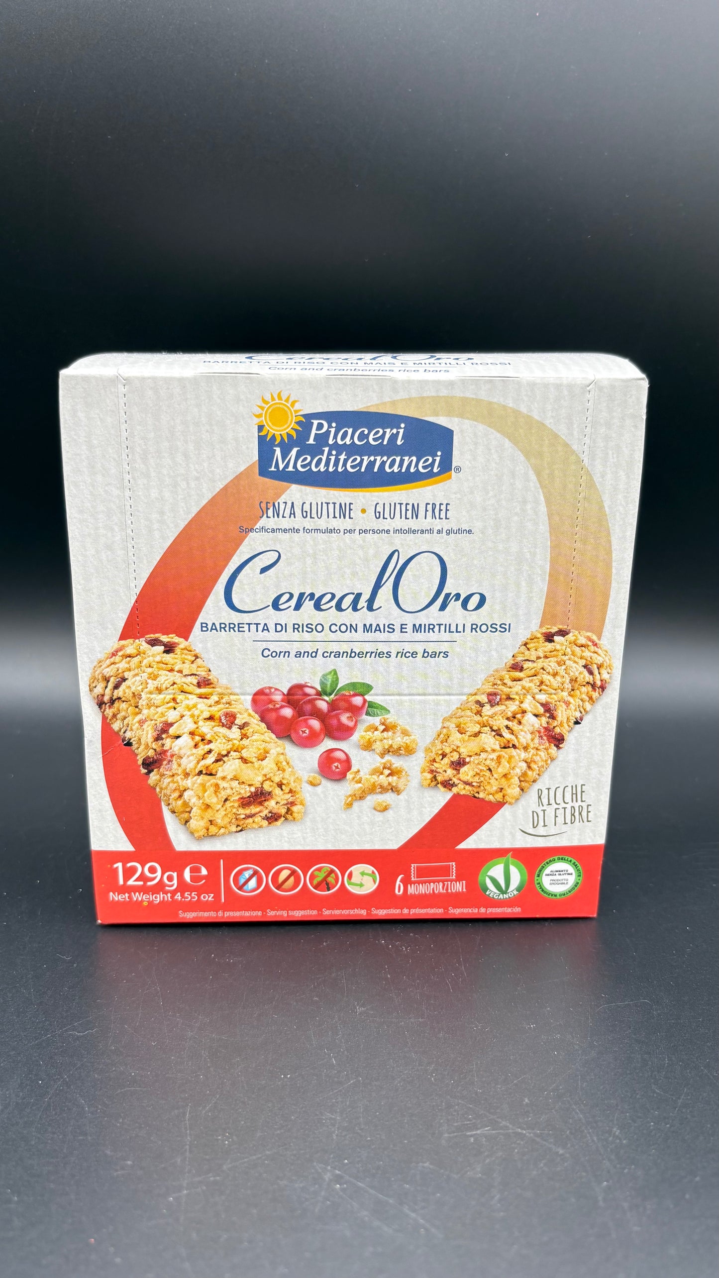 CerealOro barretta riso mais mirtilli rossi (6 monoporzioni) Piaceri Mediterranei