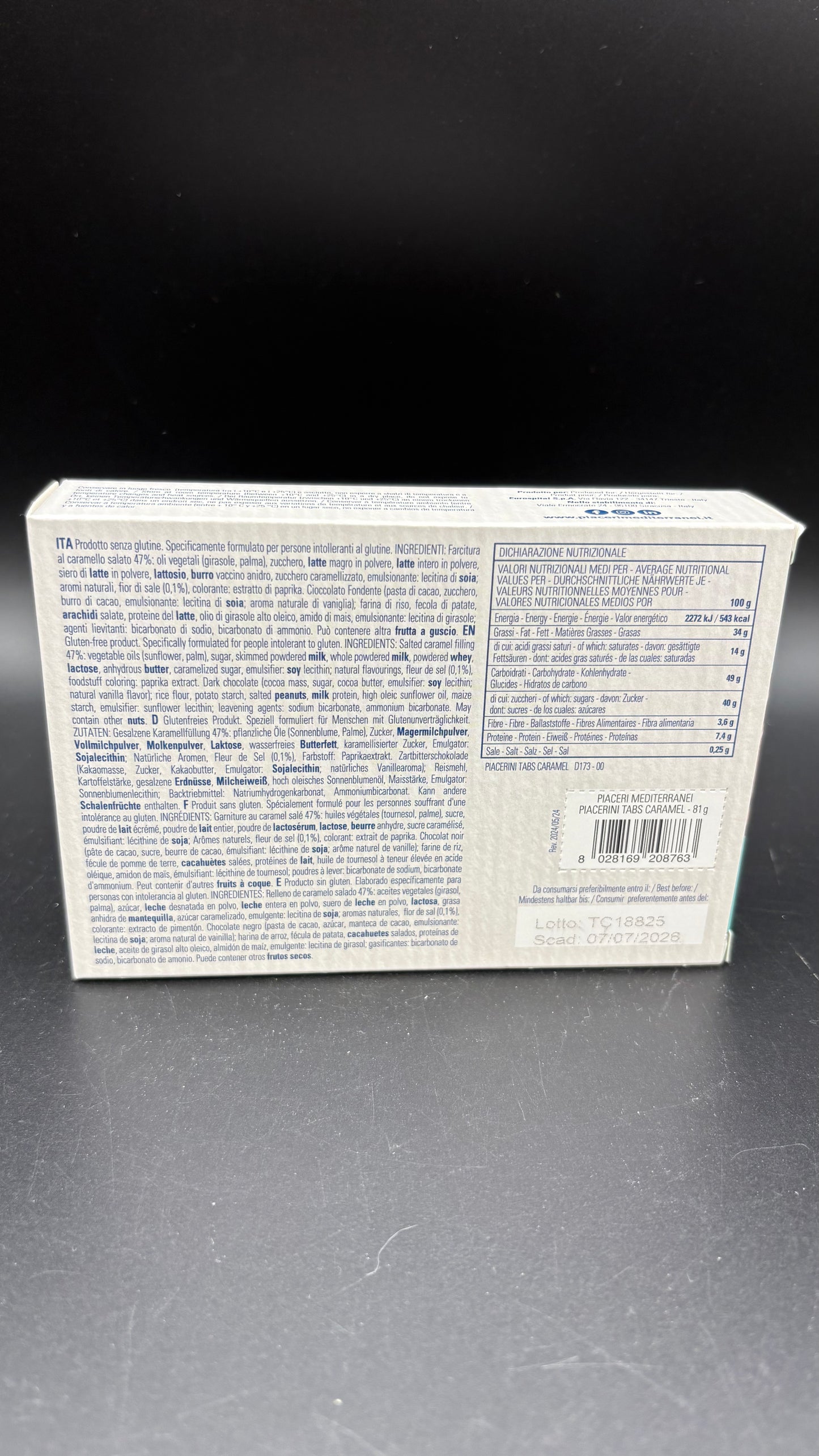 PIACERINI TABS CARAMEL Piaceri Mediterranei