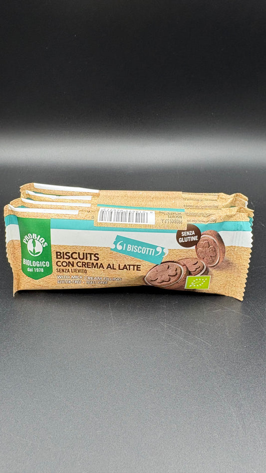 Biscuits con crema al latte (4 monoporzioni) Probios
