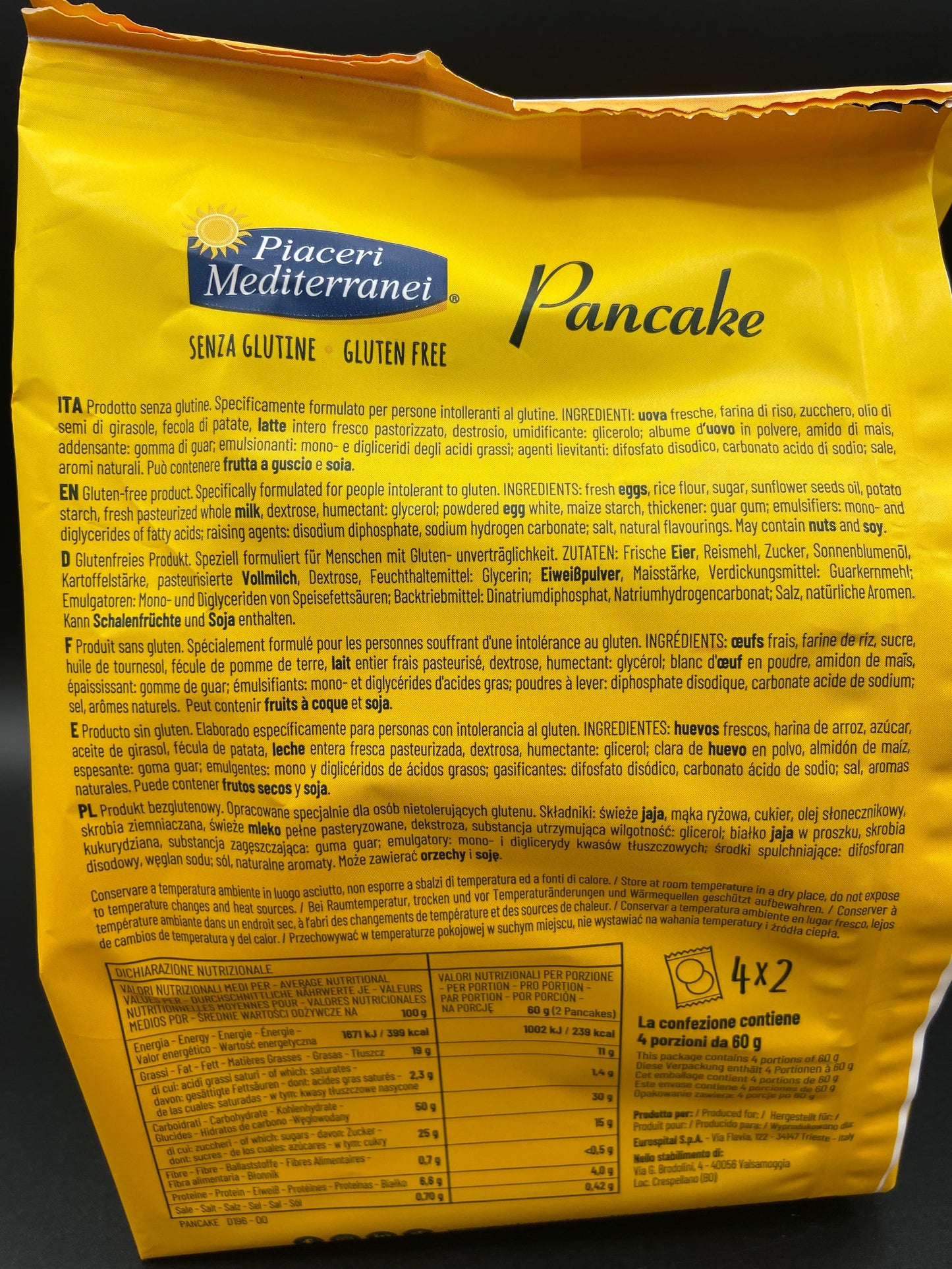 Pancake (4 monoporzioni) - Piaceri Mediterranei