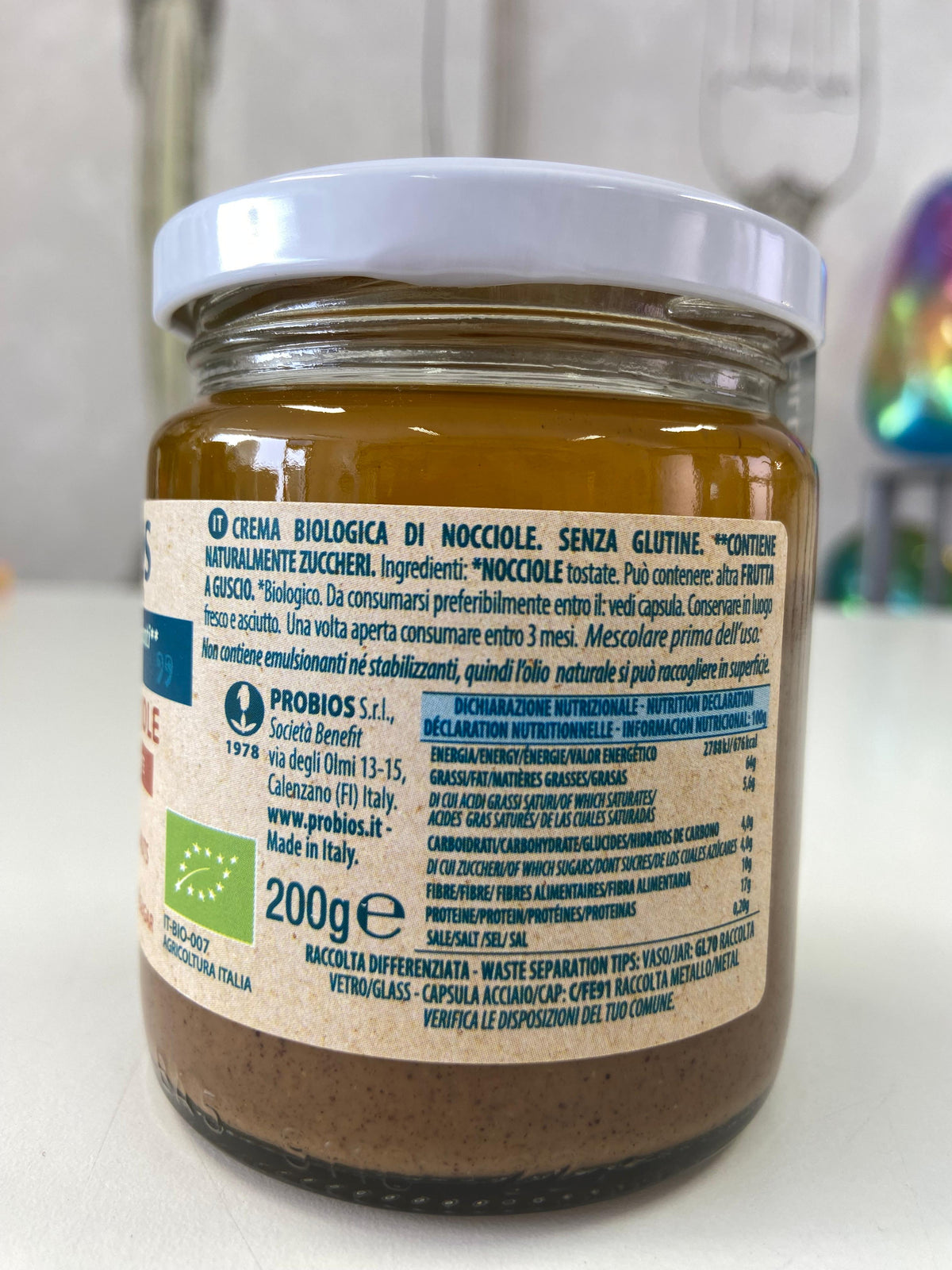 Crema 100% nocciole - Probios